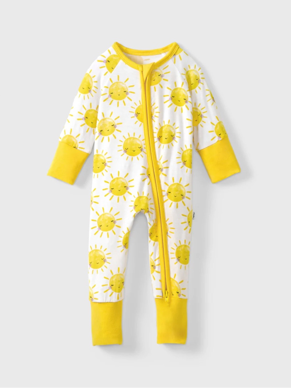Little Sleepies Yellow Sunshine Convertible Footed pajamas - 24M - NWOT